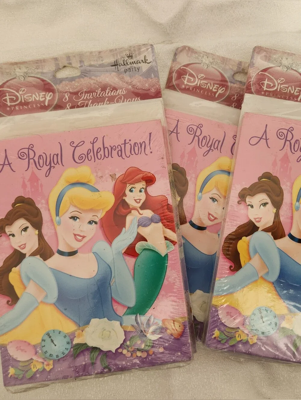Disney Princess Pink and Purple 'A Royal Celebration' Invitations